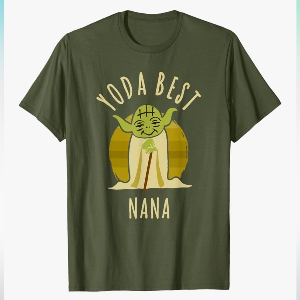 Green Star Wars Nana Yoda Graphic T-Shirt